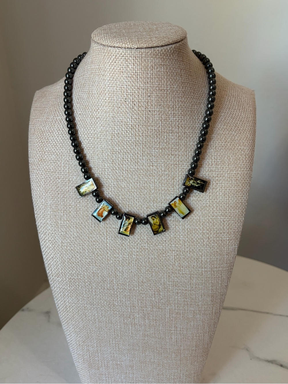 Hematite Angel Necklace